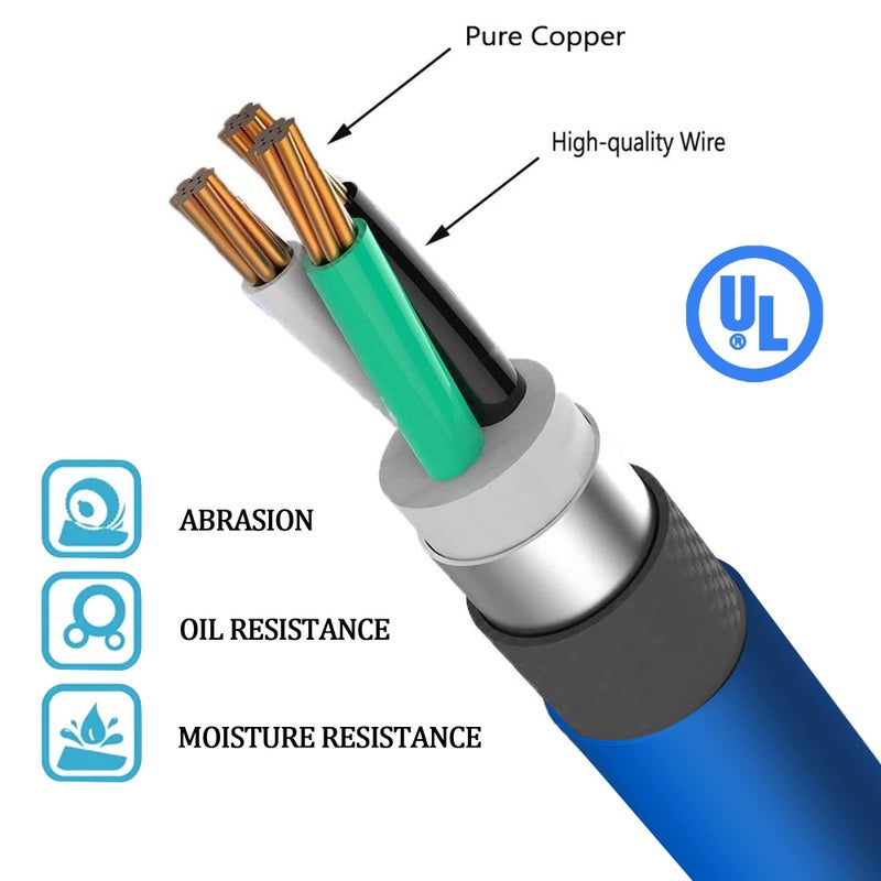 S7 Welder Extension Cord, Heavy Duty 25 Feet 6-50 Nema R Plug Welding Cord with ETL Approved - Image 4